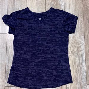 C9 champion blue v neck duo dry short sleeve shirt girls size medium